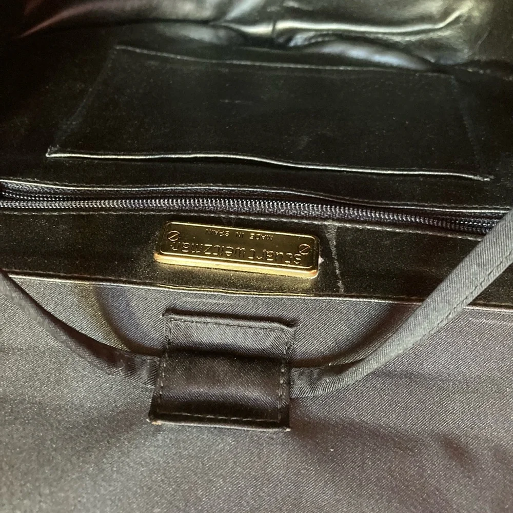 Stuart Weitzman Vintage Black Satin Purse - Picture 6 of 11